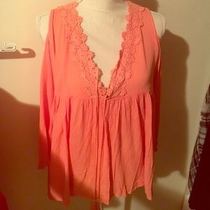 A Coral  blouse